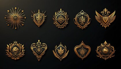 Gold Luxury Emblems Collection