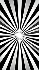 Abstract black and white radiating lines converging at center, creating depth and dynamic visual effect, suitable for background or design element