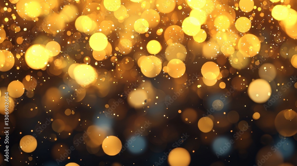 Poster glimmering bokeh lights on a dark background creating an enchanting atmosphere for festive events an