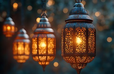 Glowing Moroccan Lanterns in a Cozy, Enchanting Setting

