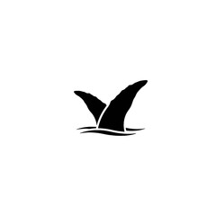 Fototapeta premium Whale Tail Rising from Water