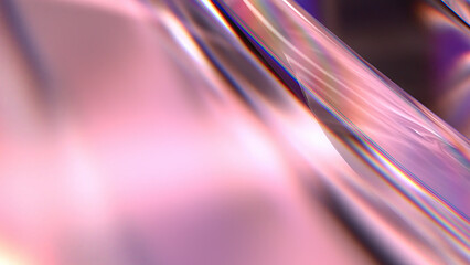 Luxury curvy abstract background with purple and pink glass psychedelic curves