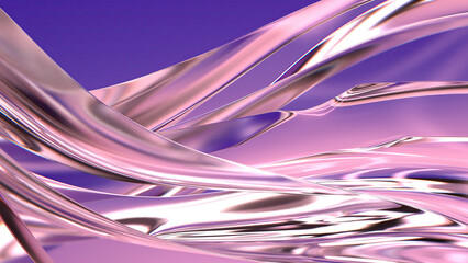 Purple and pink glass psychedelic modern art curve artistry abstract background