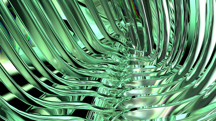 Emerald crystal glass jewel-like luxury delicate modern art abstract background