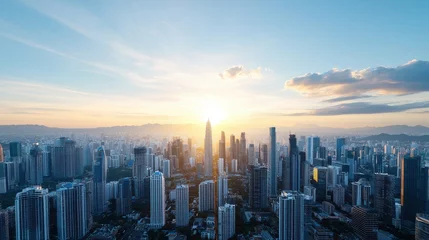  Kuala Lumpur Skyline Sunset Aerial View © PJ Gallery