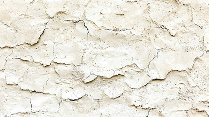 Fototapeta premium Cracked beige stucco wall texture background; outdoor, weathered surface, design element