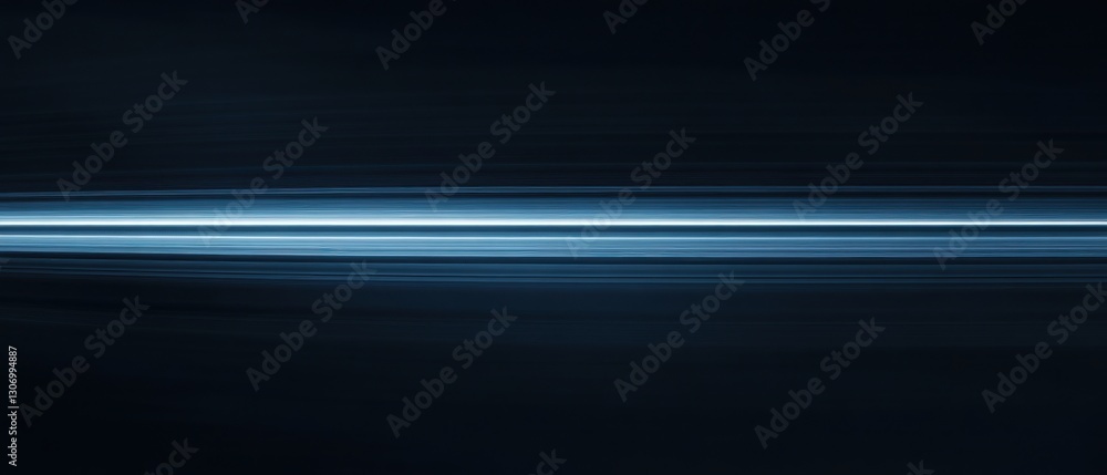 Poster abstract blue light trails on dark background, creating a futuristic and dynamic motion effect conce