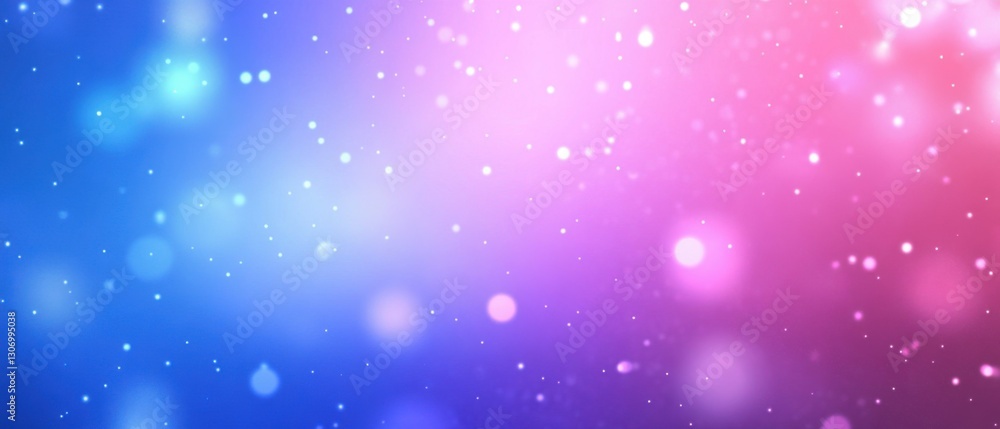 Poster dreamy bokeh background with soft pink and blue gradient, creating a magical and ethereal atmosphere