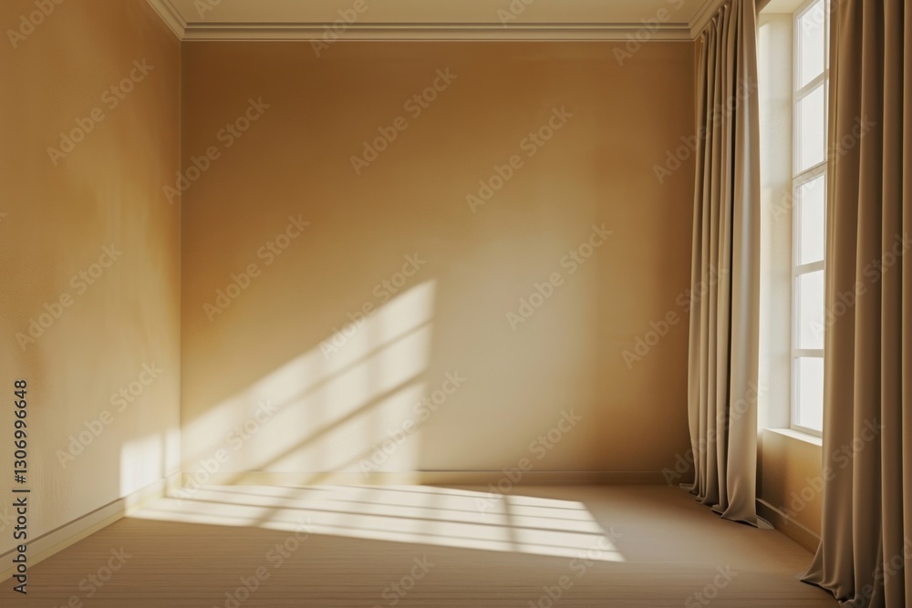 Poster empty room window architecture daylighting.