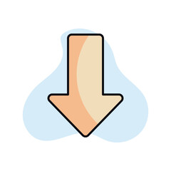 Down Arrow stock illustration