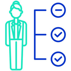 Portfolio outline dual color icon