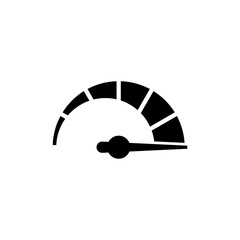 Speedometer icon or speedometer symbol design vector illustration isolated on white background.