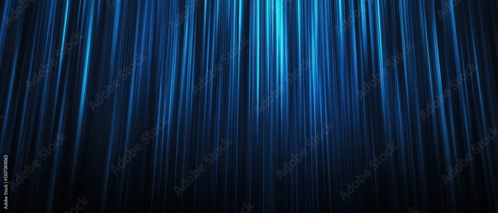 Poster abstract blue light streaks on dark background, creating a futuristic and dynamic digital backdrop f