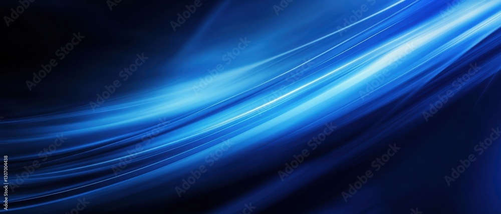 Poster abstract blue light streaks background with dynamic motion and energy, creating a modern and futuris