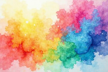 Blurred rainbow watercolor strokes, ethereal effect, painterly style, color, image, artistic