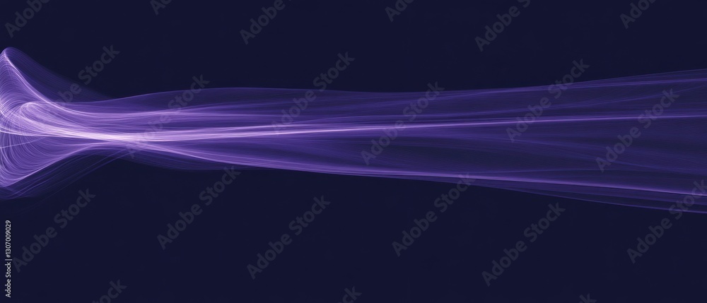 Aufkleber abstract purple light trails on dark background, creating a dynamic and modern design element for te