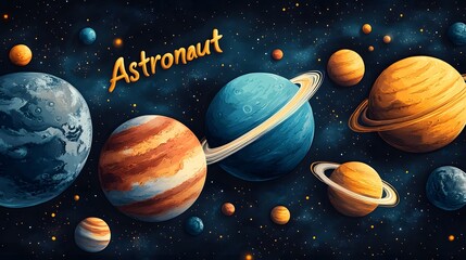 Naklejka premium planet earth and space