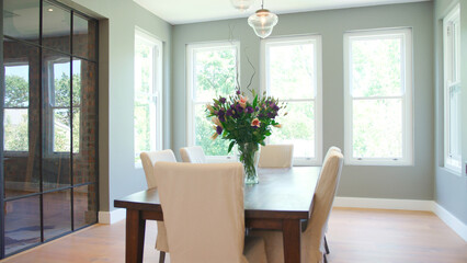 Interior Of Stylish Modern Dining Room With No People