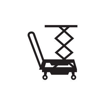 recommend clip art: Mobile Lift Table icon isolated on white