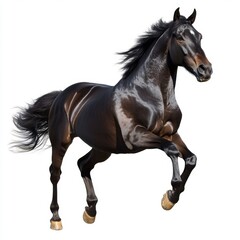 Obraz premium Majestic Black Horse Running