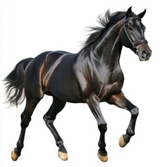 Obraz premium Majestic Black Horse Running