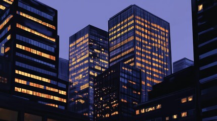 Vaporwave City. Generative AI Nightscape with Skyscrapers and Futuristic Architecture