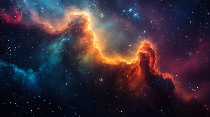 Obraz premium Vibrant Multi Nebula Galactic Space Art