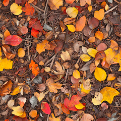seamless autumn leaves background
