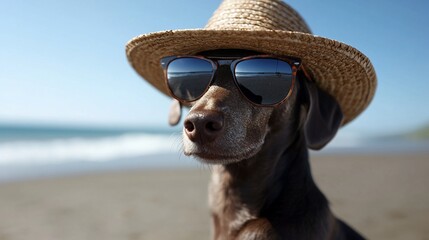 Cool Dog at the Beach: Summer Vibes