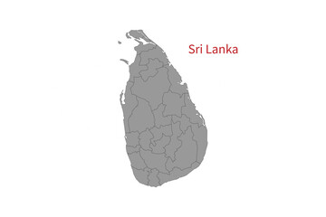 Sri Lanka Map vector illustration. Sri Lanka Map silhouette