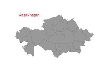 Kazakhstan Map vector illustration. Kazakhstan Map silhouette
