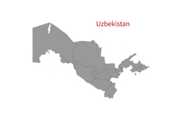 Uzbekistan Map vector illustration. Uzbekistan Map silhouette