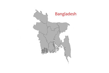 Bangladesh Map vector illustration. Bangladesh Map silhouette