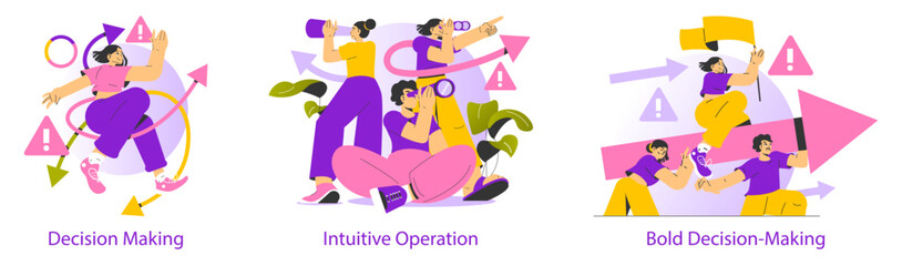 Obraz premium Risk. Flat Vector Illustration