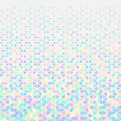 Triangle Shapes Vector Abstract Geometric Technology Background. Radial Composition Halftone Frame Triangular Retro Simple Pattern. Minimal Style Dynamic Tech Wallpaper