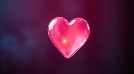 Obraz premium Radiant Glowing Heart in a Romantic Atmosphere 