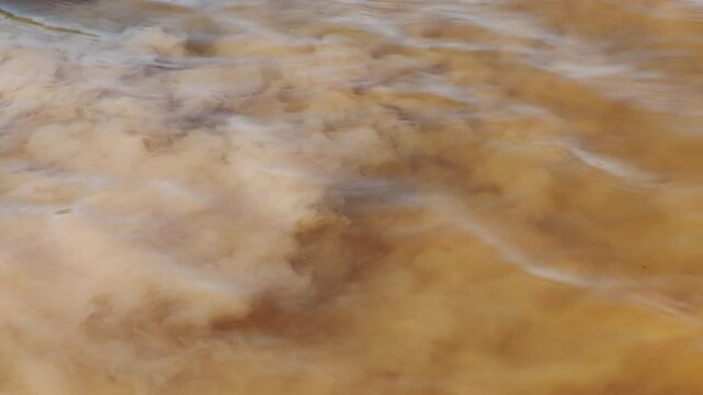 Sediment, mud, and underwater waves circulate in various shapes.