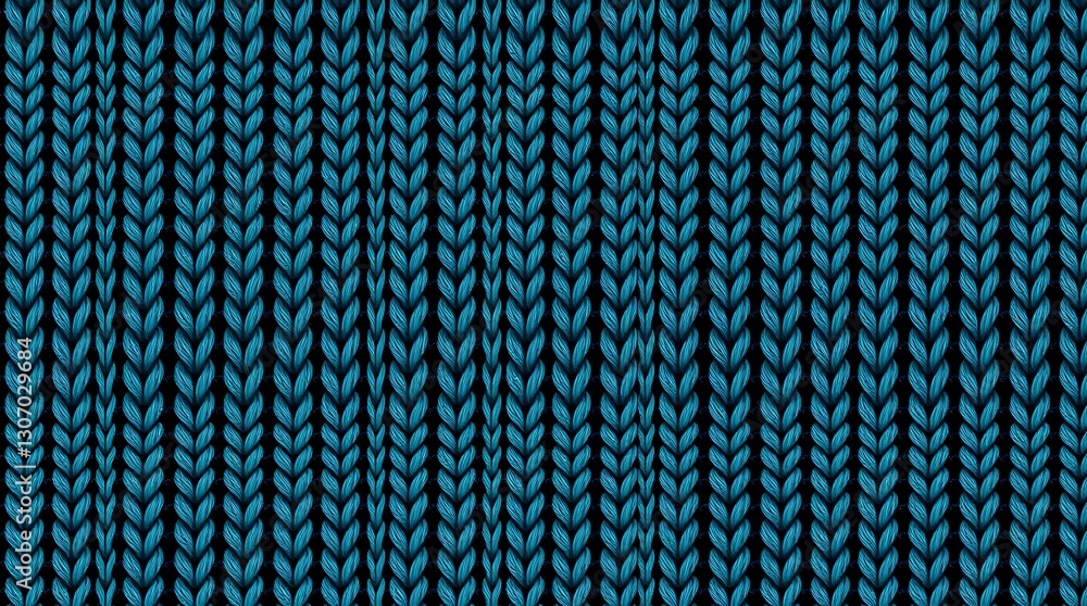 Poster textured teal knit: an up-close view of a teal knit fabric showcasing intricate weave patterns, crea