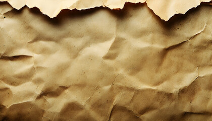 Crumpled Brown Paper Texture Background
