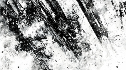 Fototapeta premium Abstract black and white industrial grunge texture background for design