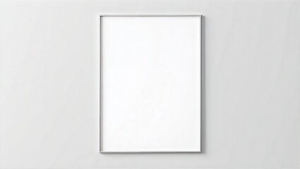 Light wood frame on white wall. Perfect for art mockups, photo displays. Clean, modern design. 3d render. PNG