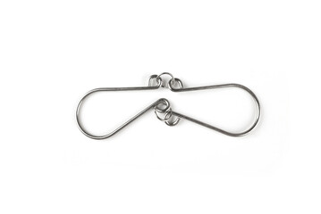 The Wire puzzle (Puzzle ring) on a white