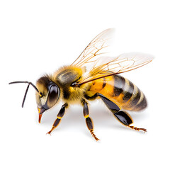 Honey Bee Isolated on a white background