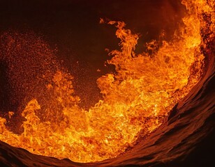 close up of fire flames