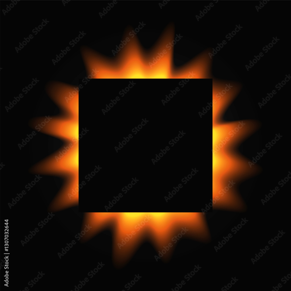 Poster square illuminate light frame with color gradient
