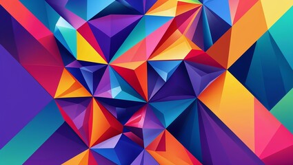 Obraz premium Geometric multicolor art texture on abstract background design illustration 