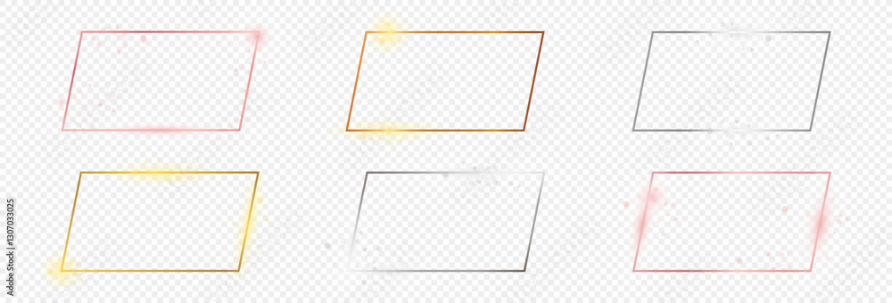 Poster set of six rectangular shape frames
