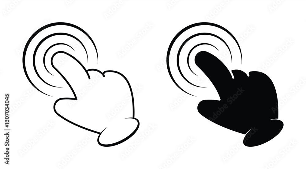 Poster hand cursor. mouse cursor and pointer. vector illustration