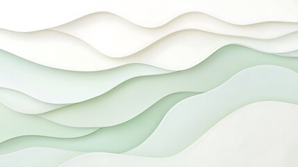 Soft flowing paper layers of different shades in a wavy pattern