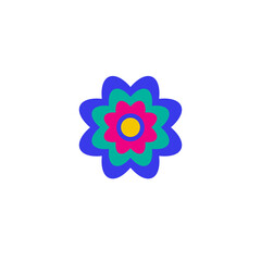 Mexican flower Cinco de Mayo botanical decoration. Day of the Dead, Dia de los Muertos fiesta celebration. icon illustration